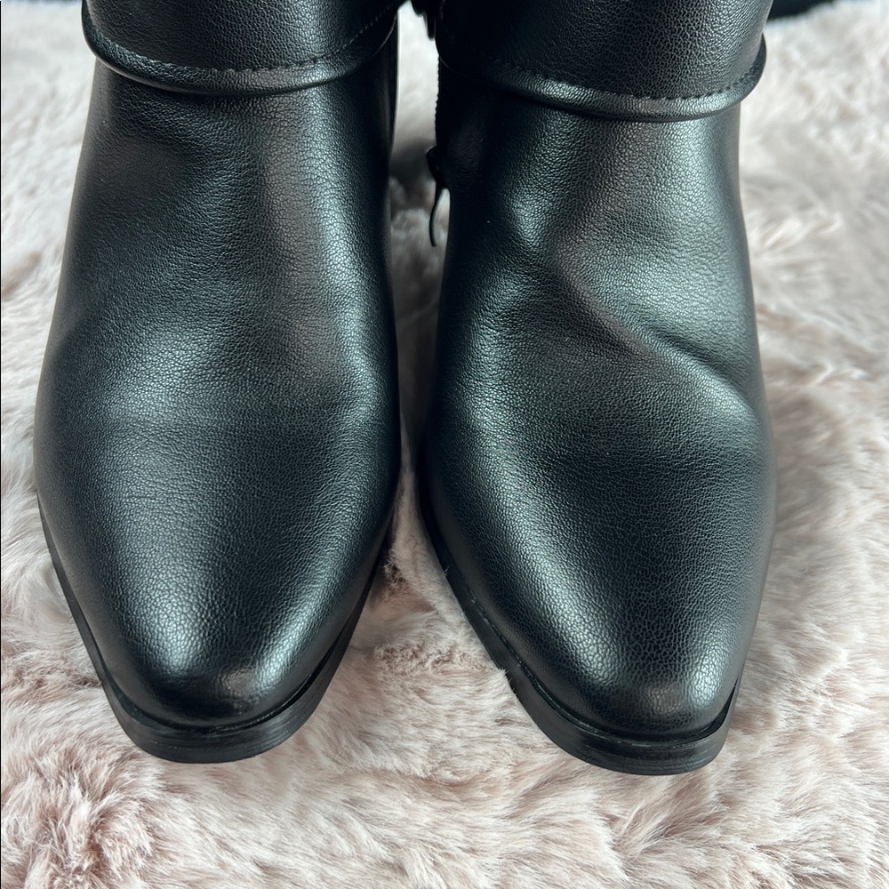 Madeline Smash Cuffed Black Chunky Heeled Boots | Size 9M - Picture 7 of 10